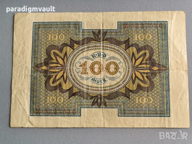 Райх банкнота - Германия - 100 марки | 1920г., снимка 3 - Нумизматика и бонистика - 49782662