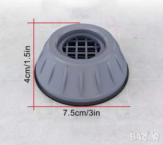 Комплект 4 броя антивибрационни крачета за пералня-противоплъзгащи, снимка 4 - Други - 36536917