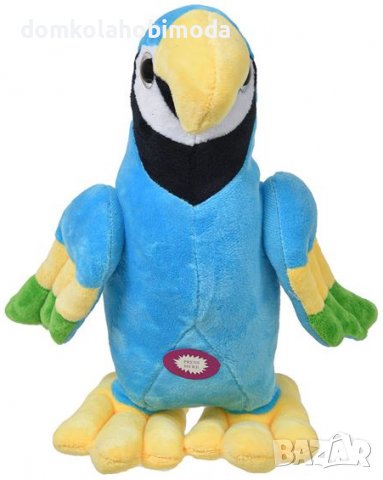 Плюшен папагал със звук. 15х28х24 , снимка 2 - Плюшени играчки - 39474457