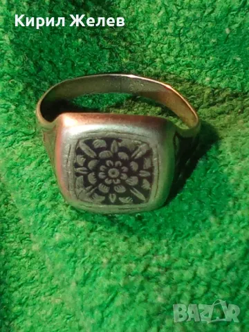Стар РУСКИ СРЕБЪРЕН ПРЪСТЕН СРЕБРО 875 с НИЕЛО ОРНАМЕНТИКА и ПЕЧАТИ 5СЧ СЪРП и ЧУК в ПЕТОЛЪЧКА 47494, снимка 14 - Антикварни и старинни предмети - 49294727
