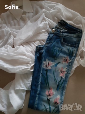 Дизайнерски рисувани дънки Madness National N28   с над 15% отстъпка, снимка 3 - Дънки - 33335013