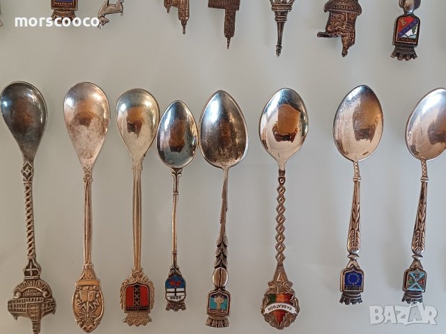 Стари сувенирни лъжички със сребърно покритие, снимка 10 - Антикварни и старинни предмети - 42998367