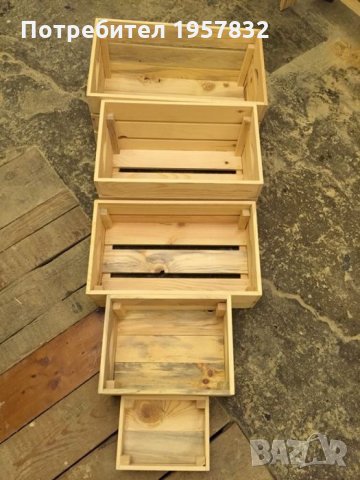 Сет от пет декоративни щайги ръчна изработка, снимка 8 - Други - 26229392