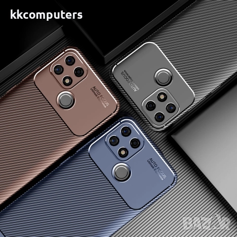 OPPO A15/A15S Удароустойчив Carbon Fiber Калъф и Протектор, снимка 2 - Калъфи, кейсове - 52977251