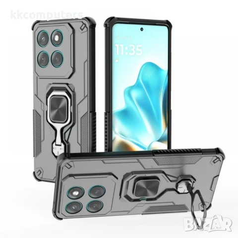 Motorola Edge 60 5G / 60 Fusion 5G Удароустойчив WANLONFENG PC TPU Back Cover/ Ring Holder with Temp, снимка 6 - Калъфи, кейсове - 50736452