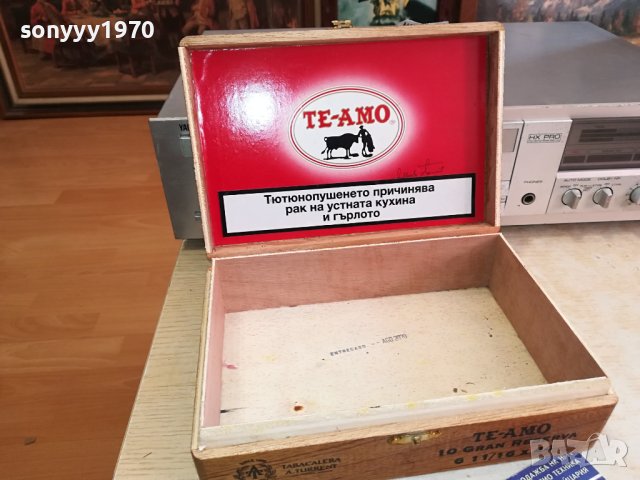 TE-AMO HECHOS A MANO-MEXICO-ДЪРВЕНА КУТИЯ ЗА ПУРИ 1112231150, снимка 2 - Антикварни и старинни предмети - 43361501