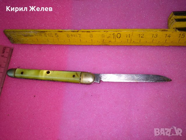 СТАРО РЯДЪК КОЛЕКЦИОНЕРСКИ МОДЕЛ ДЖОБНО НОЖЧЕ ПЕТКО ДЕНЕВ НЕРЪЖДАВЕЙКА РАНЕН СОЦ НРБ 43149, снимка 11 - Колекции - 44035174