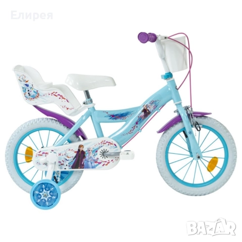 Колело / Детски велосипед, Замръзнало кралство, с помощни колела, 14 инча