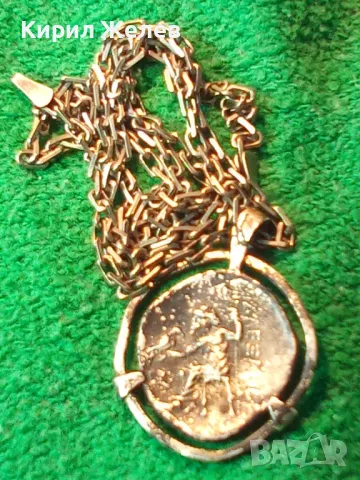 СРЕБЪРЕН МЕДАЛЬОН АРТ РЕПЛИКА КОПИЕ на ДРЕВНА МОНЕНА с СРЕБЪРНА ВЕРИЖКА ОКСИДИРАНО СРЕБРО 925 47522, снимка 18 - Колиета, медальони, синджири - 49328909