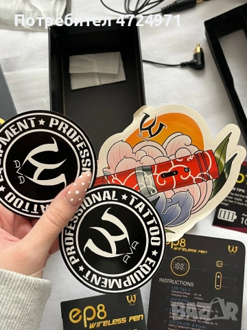 Тату машина ep8 wireless pen, снимка 4 - Друга електроника - 53323480