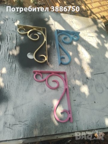 Конзоли , рафтодържачи стойки и ъгли за рафтове и етажерки от ковано желязо, снимка 8 - Други - 43896788