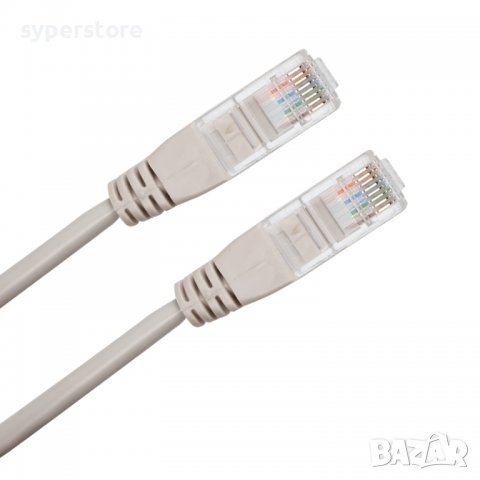 Кабел за Лан мрежа 30м. 1000 Mb/s екраниран VCom NP512B LAN UTP CAT-5e Сив