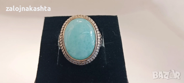 Сребърен пръстен етнно с Тюркоаз-10,36гр/925
