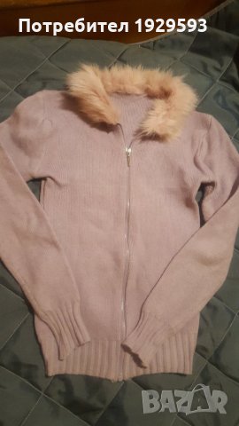 Дамска жилетка с пухена яка, снимка 4 - Жилетки - 27595897