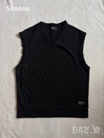 Черен мъжки vest, BERSHKA