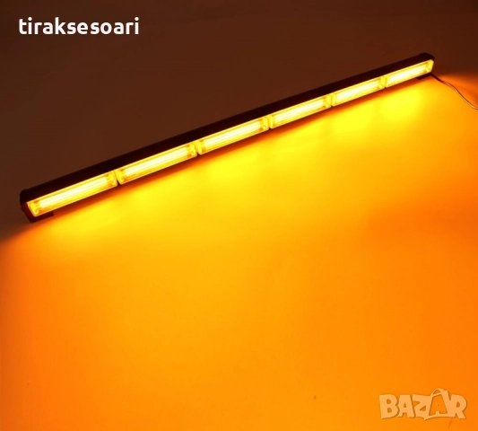 90 см LED аварийна блиц маяк лампа – 12V/24V, оранжева, 9 режима, за платформи и пътна помощ, снимка 4 - Аксесоари и консумативи - 52418261