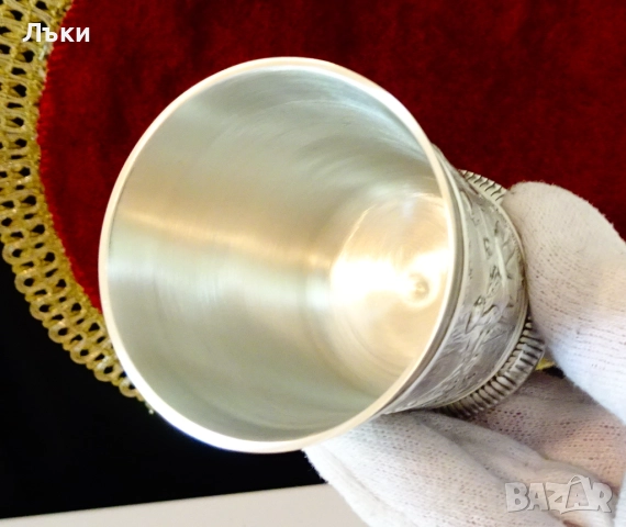 Калаена чаша за вино серия Lindenwirtin,любовна песен. , снимка 2 - Антикварни и старинни предмети - 51593270