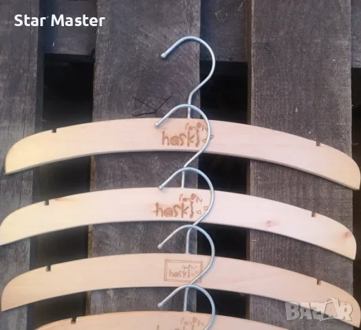 Закачалки за детски дрехи дървени гумирани комплекти, снимка 8 - Оборудване за магазин - 27006971