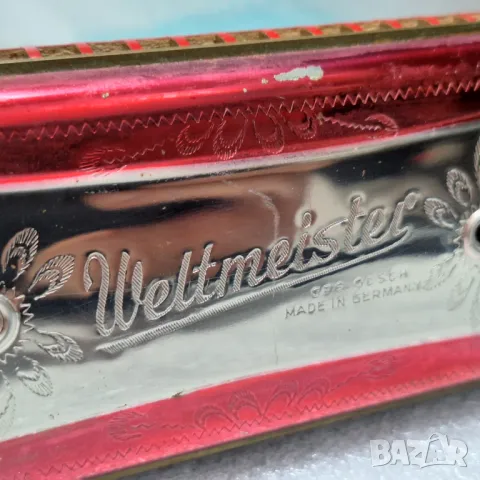 Перфектна! Голяма Хармоника "Weltmeister"/Vermona/, Германия, метална, двустранна, 1930-те години, снимка 10 - Антикварни и старинни предмети - 48807486