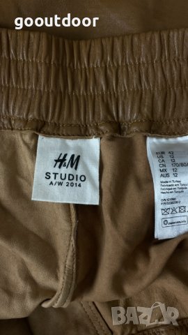 Дамски кожен панталон H&M Studio Fall 2014 Leather Pants , снимка 5 - Панталони - 43882343