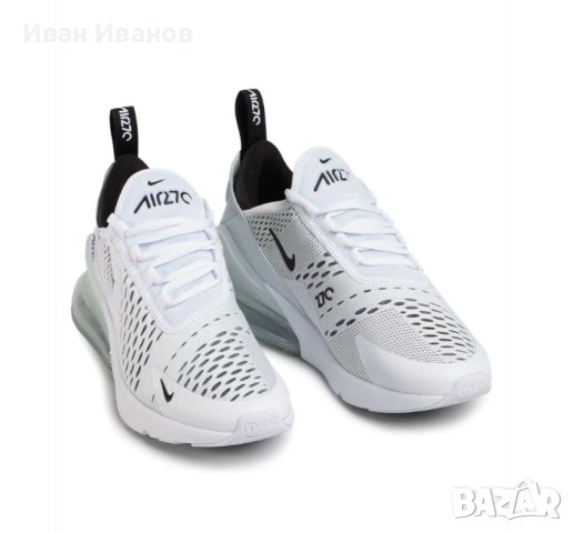 Nike Air Max 270 White & Black оригинални маратонки номер 37,5- 38, снимка 5 - Маратонки - 44053609