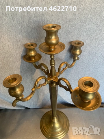 голям месингов свещник , снимка 7 - Антикварни и старинни предмети - 53405591