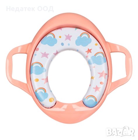 Детска седалка тоалетна чиния, Pink Rainbow Honey Baby, 41x37см, снимка 3 - За банята - 43667718