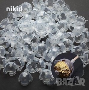 Държач чашка поставка за бонбон бонбони за букет цветя пластмасова за забождане на пръчка аранжиране, снимка 2 - Други - 38135545