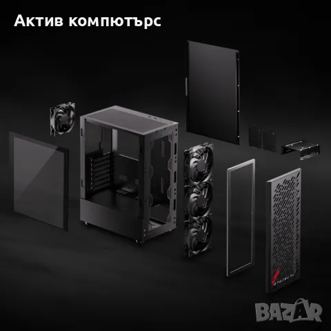 Компютърна кутия CASE ADATA XPG VALOR AIR MT BLACK, снимка 2 - Захранвания и кутии - 49527717