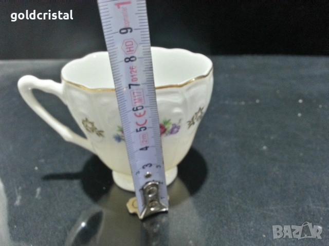 Стар порцелан Чехословакия троен сет за кафе чай, снимка 3 - Антикварни и старинни предмети - 53231813