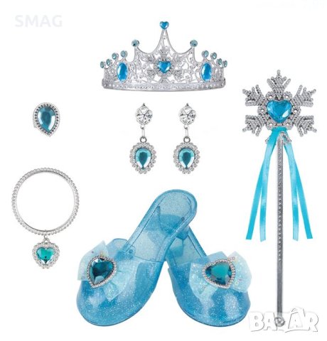 Игрален комплект със сини ботуши и аксесоари за принцеса, снимка 1 - Други - 43297183