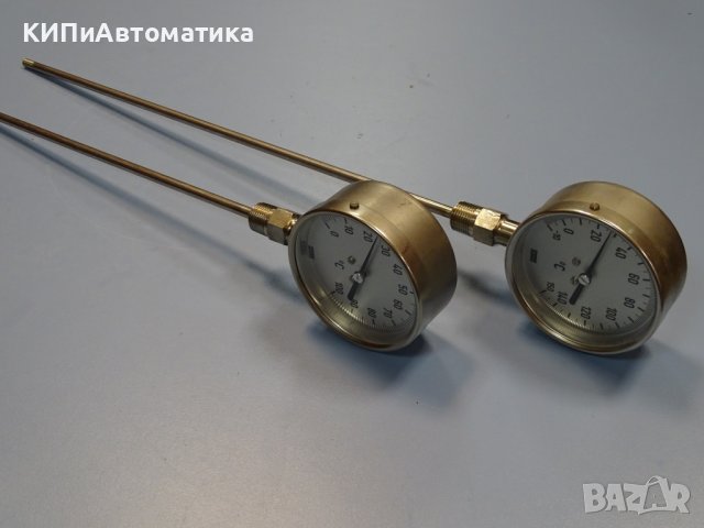 биметален термометър Wika thermometer ф100mm, 0/+100°C, -10/+150°C, L-400-500mm, снимка 6 - Резервни части за машини - 37104512