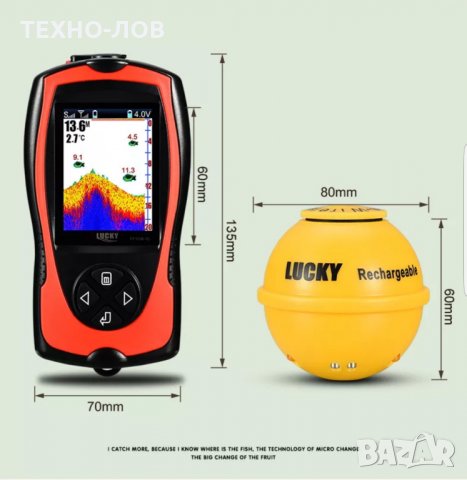 Безжичен сонар ЛЪКИ водоустойчив, снимка 7 - Въдици - 32521323