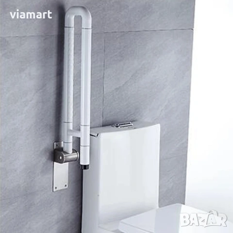 Помощна сгъваема дръжка за баня и тоалетна 60 см, За възрастни хора, инвалиди, бременни, снимка 4 - Други стоки за дома - 53172023