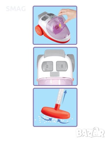 Детска прахосмукачка голяма червена със светлина и звук 25x14 см, снимка 3 - Други - 43312727