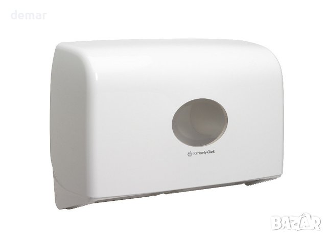 Aquarius, 6947, Twin Mini Jumbo диспенсър за навити тоалетни кърпички, бял, 1 x 1 дозатор, снимка 2 - Други - 43938422