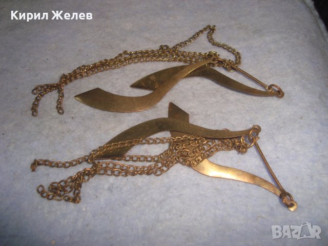 СТАРИ ПОЗЛАТЕНИ МАЙСТОРСКИ АР НУВО СТИЛ ВИНТИДЖ ОБЕЦИ 4272, снимка 5 - Обеци - 36614938