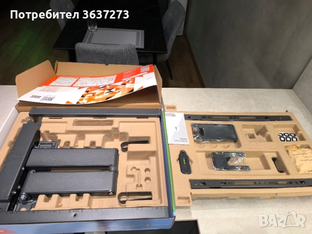 TV Стойка за стена VOGELS TVM 3443 черна, подвижна, до 65 инча и 25кг, снимка 3 - Стойки, 3D очила, аксесоари - 52354305