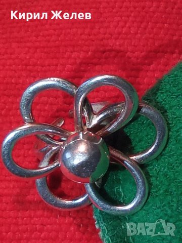 ПРЕКРАСЕН СРЕБЪРЕН ВИНТИДЖ АРТ ПРЪСТЕН ЦВЕТЕ СРЕБРО 925 РЕГУЛИРУЕМ МОДЕЛ АЖУРНА РЪЧНАизработка 40614