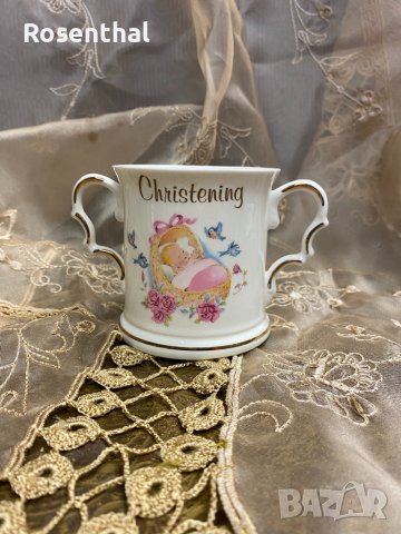 Детска английска порцеланова чаша с две дръжки, снимка 1