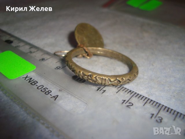 СТАРА ФИГУРАЛНО ОРНАМЕНТИРАНА СРЕБРИСТА ВИНТИДЖ ОБЕЦА 1298, снимка 2 - Обеци - 36622226