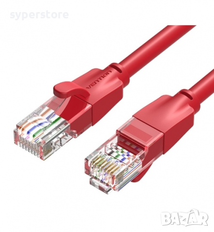 Кабел за Лан мрежа 2м Екраниран Vention IBERH LAN UTP CAT-6 Червен