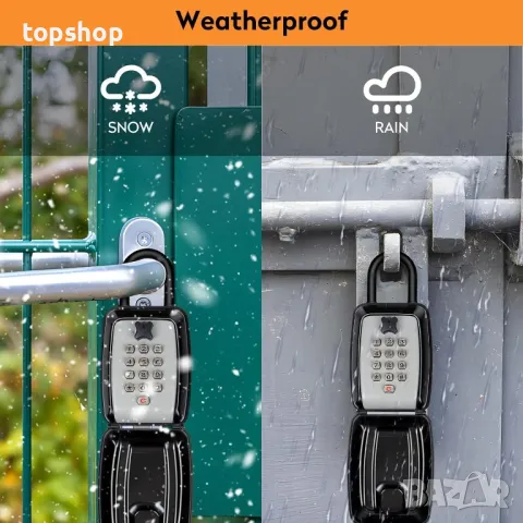 BEETRO Външна кутия за заключване 12-цифрена с бутон, Airbnb, снимка 3 - Други стоки за дома - 50355214