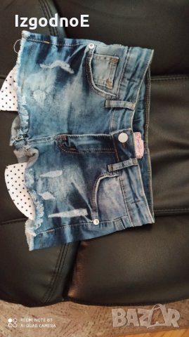 Разкошен лот къси дънкови панталонки и блузка с LOL, снимка 4 - Детски комплекти - 33121069