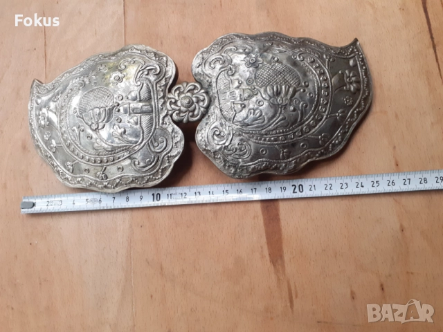 Голяма стара автентична възрожденска пафта пафти чапрази, снимка 7 - Антикварни и старинни предмети - 52041710