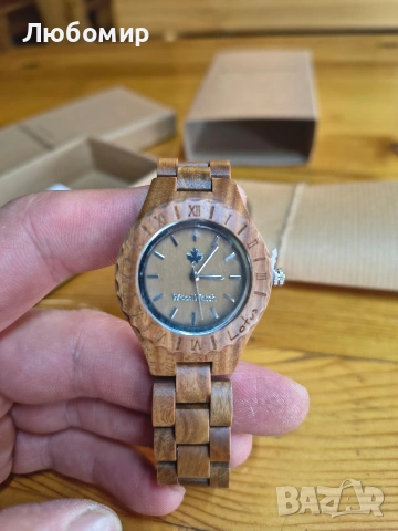 WoodWatch Официалният дамски ръчен часовник от естествено кленово дърво | Ръчно изработен  , снимка 4 - Дамски - 53424538