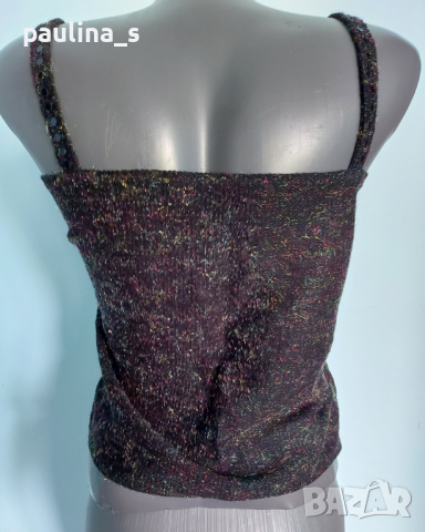 Космат топ тип потник, с пайети / малък размер , снимка 5 - Потници - 36527836