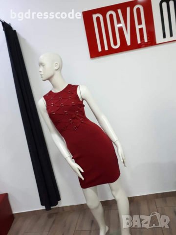 Червена рокля , снимка 2 - Рокли - 34833714