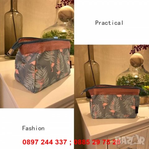 Дамска козметична чантичка за гримове Фламинго - КОД 2520, снимка 2 - Други - 28268567