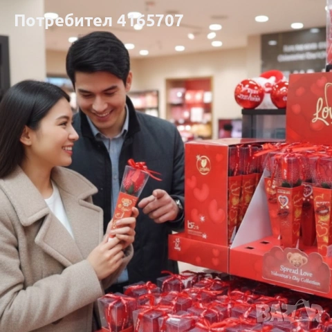 Романтичен букет с червени рози и декоративна лента – перфектен подарък за всека специален повод, снимка 3 - Декорация за дома - 53090203